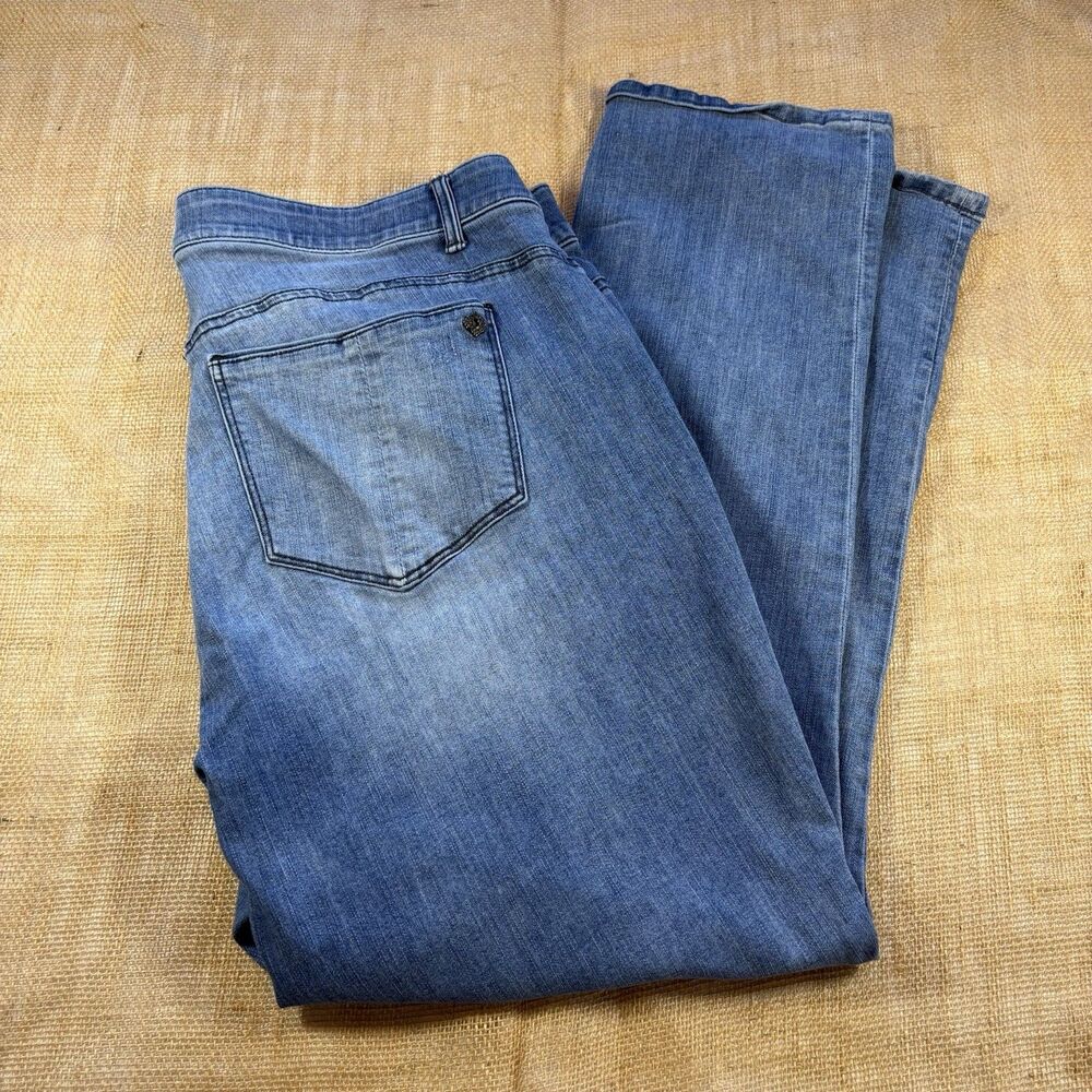 Democracy Woman's "AB-Solution" Straight Leg High Rise Stretch Jeans Size 20W